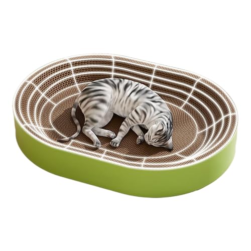 Katzenkratzer, Kartonkratzer mit Möbelschutz, Schleifklauennest für Schlafzimmer, Wohnzimmer, Balkon, Wohnung, Spielbereich, 17.72x11.42x3,54 Zoll von Fruusv
