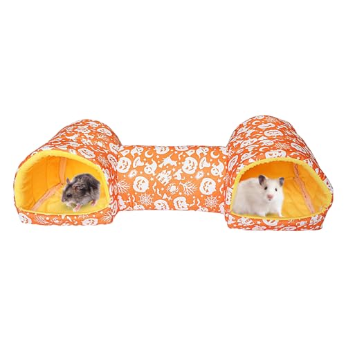 Pet Tunnel - Halloween -Käfig -Zubehör für Frettchen, Chinchillas, Hamster, Igel und kleine Tiere, interaktives Spiel mit bequemer Schlaffunktion, Tunnel für Haustiere, 51x17x15 cm von Fruusv