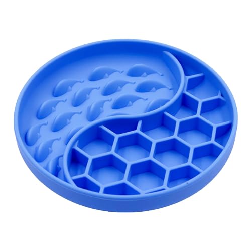 Puzzle Design Hund Slow Feeder, Hund Lecken Pad für Käfig, Hund Puzzle Feeder | Puzzle Design Hund Langsam Lecken Pad für Käfig – Rutschfester Futternapf verhindert Ersticken, Haustiernäpfe für von Fruusv