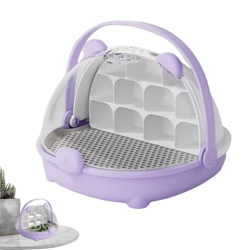 Silkworm Transport Container, Portable Transparent Feeding Box with Handle, Observe Habitat Cage Enclosure, Sturdy Carrier Pet House for Silkworm, 21x20x17cm Silkworm Transport Container, Portable Transparent Feeding Box with Handle, Observe Habitat Cage Enclosure, Sturdy Carrier Pet House for Silkworm, 21x20x17cm von Fruusv