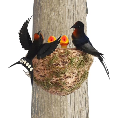 Simulation Vogelnest Set, Vogelhaus Garten , Vogelnest Gartenstatuen, Lehrwerkzeuge Vogelnest, Rustikales Garten Vogelnest, Baumschmuck mit künstlichen Vögeln Simulation Vogelnest Set, Vogelhaus Garten , Vogelnest Gartenstatuen, Lehrwerkzeuge Vogelnest, Rustikales Garten Vogelnest, Baumschmuck mit künstlichen Vögeln von Fruusv