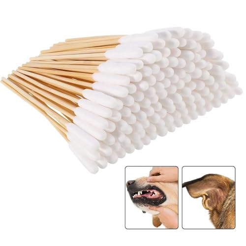 Frypay 200 Stück Wattestäbchen für Ohrenstäbchen Hunde Ohrreiniger Wattestäbchen für Hunde, Katzen, Zahnreinigung, Ohrenreinigung Frypay 200 Stück Wattestäbchen für Ohrenstäbchen Hunde Ohrreiniger Wattestäbchen für Hunde, Katzen, Zahnreinigung, Ohrenreinigung von Frypay