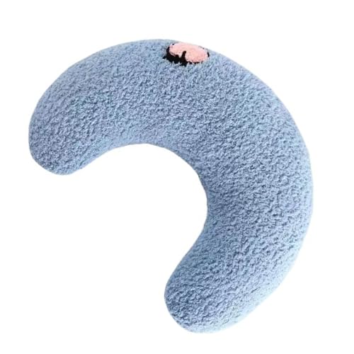 Fsahiuf Katzenminze Kissen,Baldrian Kissen für Katzen,Katze Kuscheltier,Katzen Kissen,U-förmiges Kissen zum Schlafen, Ausruhen,Spielen(Blau) von Fsahiuf
