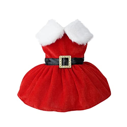 Haustier-Hundekleid, Katzenkleidung, klein, rot, Weihnachtsmann-Kostüm, Hunde-Winter, warme Kleidung, Outfit, Foto-Requisiten, Anzug von FuBESk