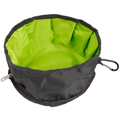 Hundenapf für Reisen, wasserdicht, zusammenklappbar, Nylon, für Outdoor-Wandern, Fütterung, Futterspender, Rassen von FuBESk