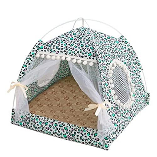 Katzenhöhle Bett Zelt Haus für Innenbereich kleine bis große Katzen einfach zu montieren, Sommerbett zweiseitiges, abnehmbares Kissen von FuBESk