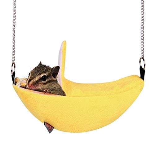 Haustier Hängen Schwingen Haustier-Bett Banana Typ Bett Kleines Nest Moon Bed for Kleintiere (Grün) (Color : Yellow) von FuQingShiLongShanYuHuaShiPinDian