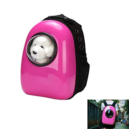 Haustier Raumkapsel Träger Breathable Haustier Backpackage Travel bewegliche Haustier-Tasche for Katze/Hund und andere Haustiere, Größe: 32 * 29 * 42cm (Grün) (Color : Magenta) von FuQingShiLongShanYuHuaShiPinDian