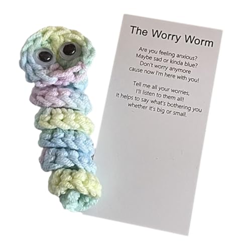 Fubdnefvo Handgefertigtes Sorgenwurm-Geschenk Zur Emotionalen Unterstützung, Häkel-Sorgenwurm, der Sie Inspiriert und Sich Um Sie Kümmert, Süßes Gestricktes Geschenk C Fubdnefvo Handgefertigtes Sorgenwurm-Geschenk Zur Emotionalen Unterstützung, Häkel-Sorgenwurm, der Sie Inspiriert und Sich Um Sie Kümmert, Süßes Gestricktes Geschenk C von Fubdnefvo