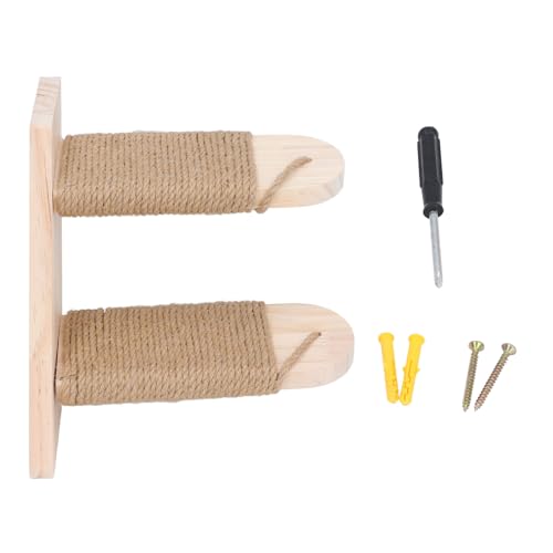 Cat Wall Shelves Fir Wood Double Layer Stable Structure Space Saving Cat Climbing Shelf for Home Apartment von Fuchooky