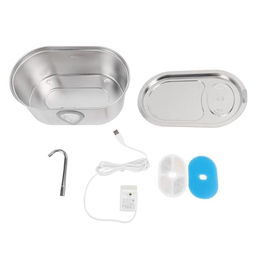 Cat Water Fountain 304 Edelstahl 3,5 l Einfach zu aufrechterhalten automatisch zirkulierender gefilterter Haustier -Trinkbrunnen von Fuchooky