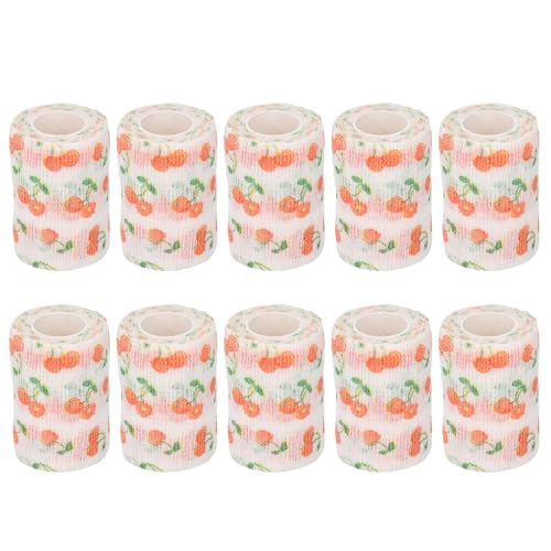 Fuchooky 10pcs Selbstklebende Verpackung Nicht gewohnt Polyester Regendicht atmungsaktueller zusammenhängender Verpackung für Sporttiere Haustiere (7,5 cm) von Fuchooky