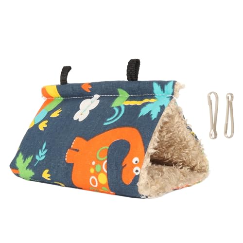 Fuchooky Dreieckses Vogel Nest House Winter warme hängende Hängematte weiche Hängematte Schlafbett für kleine mittelpapageiliche Hamster von Fuchooky
