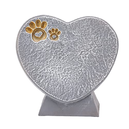 Fuchooky Herzförmiges Tier Grabstein DIY Harzhund Dog Memorial Stone, Dekoration im Freien, geeignet für Dekorationen im Freien geeignet (Rock Grey) von Fuchooky