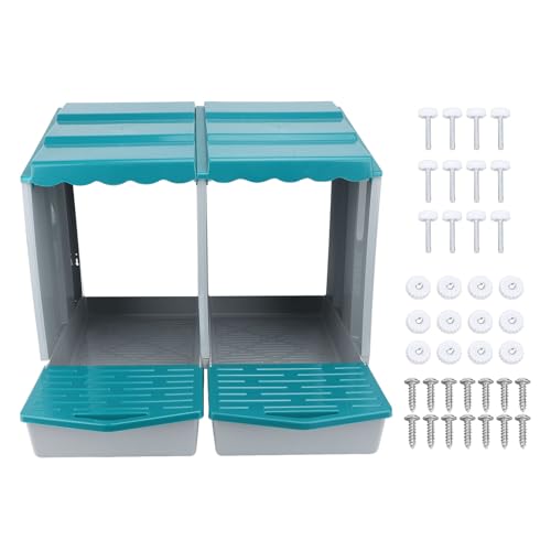 Hühnchen -Nistkasten PP Chicken Egei Legendrafung für Hühner Enten Geflügel Komfortableer leicht zu reinigen (2 Compartment) von Fuchooky