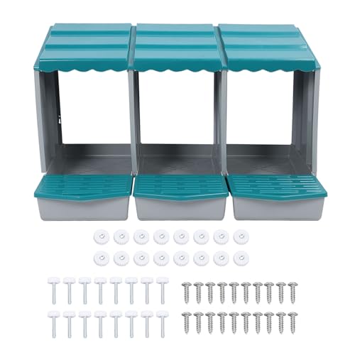 Hühnchen -Nistkasten PP Chicken Egei Legendrafung für Hühner Enten Geflügel Komfortableer leicht zu reinigen (3 Cavity) von Fuchooky