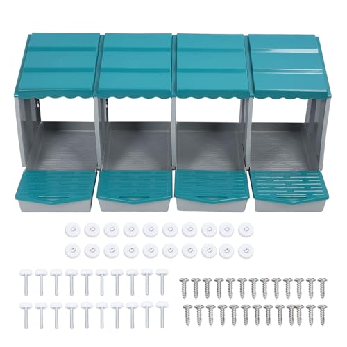 Hühnchen -Nistkasten PP Chicken Egei Legendrafung für Hühner Enten Geflügel Komfortableer leicht zu reinigen (4 Compartment) von Fuchooky