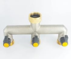 Fuerdich 3 Wege Wasserverteiler, 3/4 Zoll Wasserverteiler 3fach, Wasseranschluss Verteiler, Gardena 3 Wege Verteiler, 3 Wege Verteiler Wasser (Schwarz) von Fuerdich
