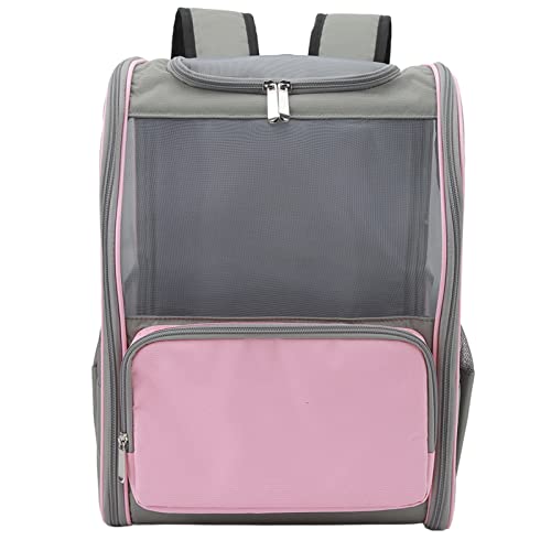 Fuerdich Katzentrage-Hunderucksack, erweiterbarer Haustiertrage-Rucksack, Faltbarer Hundetrage-Rucksack, tragbarer, atmungsaktiver Rucksack für Wanderungen, Reisen, Outdoor, Halten von (Rosa) von Fuerdich