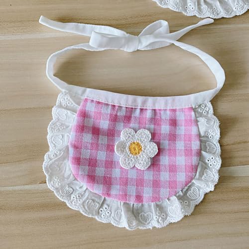 Spring Dog Bandana, Small Dog Bandana Dogs Bibs Pet Kerchief for Bichon Teddy Pomeranian Photo Shoots (Pink) von Fuerdich