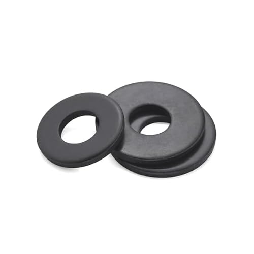 Nylon-Unterlegscheiben, flach, isolierend, verschleiß- und korrosionsbeständig, für Möbelherstellung, M6 x 30 x 2,0 mm, Schwarz, 20 Stück Nylon-Unterlegscheiben, flach, isolierend, verschleiß- und korrosionsbeständig, für Möbelherstellung, M6 x 30 x 2,0 mm, Schwarz, 20 Stück von Fuikupe
