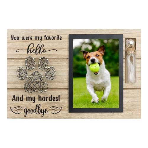 Pet Memorial Photo Frame, Holz Andenken an Verstorbenen Hund Hunde Erinnerung Mit Flasche für Verlust Haustiergarten Erinnerungshaustier Pet Memorial Photo Frame, Holz Andenken an Verstorbenen Hund Hunde Erinnerung Mit Flasche für Verlust Haustiergarten Erinnerungshaustier von Fuikupe