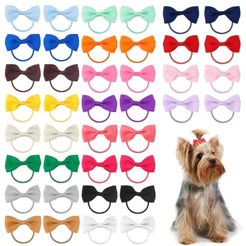 Fukaisu 40 Stück Kleine Haarschleifen für Welpen, Mehrfarbiges Polyester Haarschleifen Hunde mit Gummibändern Süßes Welpenpflege Accessoire für den Täglichen Gebrauch Kleiner Hundemädchen Fukaisu 40 Stück Kleine Haarschleifen für Welpen, Mehrfarbiges Polyester Haarschleifen Hunde mit Gummibändern Süßes Welpenpflege Accessoire für den Täglichen Gebrauch Kleiner Hundemädchen von Fukaisu