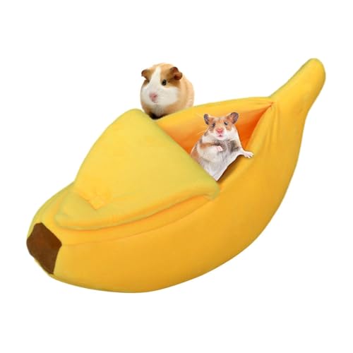 Fukamou Bananen-Haustierbett, Gemütliches Bananenbett, Gemütliches Bananenbett, Warmes Bett Für Kleine Tiere, Schönes Haustierzubehör -Für Igel-Chinchilla-Meerschweinchen Fukamou Bananen-Haustierbett, Gemütliches Bananenbett, Gemütliches Bananenbett, Warmes Bett Für Kleine Tiere, Schönes Haustierzubehör -Für Igel-Chinchilla-Meerschweinchen von Fukamou