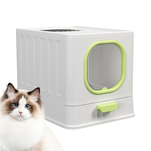 Fukamou Großer Überdachter Katzensandkasten,Überdachter Katzensandkasten,Überdachte -Katzenkiste, Geschlossene, Durchsichtige, Faltbare Sandkästen | Schubladentyp, Spritz- Und Geruchshemmendes Fukamou Großer Überdachter Katzensandkasten,Überdachter Katzensandkasten,Überdachte -Katzenkiste, Geschlossene, Durchsichtige, Faltbare Sandkästen | Schubladentyp, Spritz- Und Geruchshemmendes von Fukamou