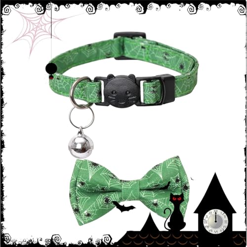 Fukamou Halloween Hundehalsband - Verstellbare Halsbänder Für Hunde Und Katzen Mit Abnehmbarer Fliege | Hundebekleidungszubehör Für -Fotografie, Hochzeit, Zuhause, Spazierengehen, Reisen Fukamou Halloween Hundehalsband - Verstellbare Halsbänder Für Hunde Und Katzen Mit Abnehmbarer Fliege | Hundebekleidungszubehör Für -Fotografie, Hochzeit, Zuhause, Spazierengehen, Reisen von Fukamou