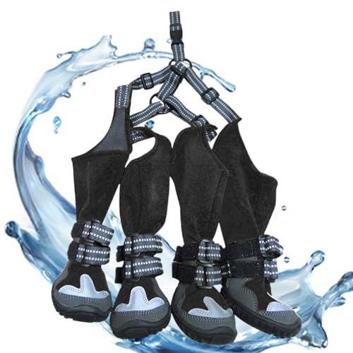 Fukamou Hunde-Hosenträgerstiefel, rutschfeste Hundeschuhe - wasserdichte Hundestiefel -Hundeschuhe - Pfotenschutz, Bequeme, Verstellbare Hosenträgerstiefel Für Hunde Bei Schnee Und Regen Fukamou Hunde-Hosenträgerstiefel, rutschfeste Hundeschuhe - wasserdichte Hundestiefel -Hundeschuhe - Pfotenschutz, Bequeme, Verstellbare Hosenträgerstiefel Für Hunde Bei Schnee Und Regen von Fukamou