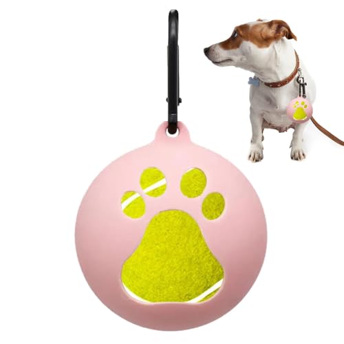Fukamou Hundeballhalter, Silikon-Tennisballhalter, Handfreie Hundeleinenbefestigung, Tragbares Haustierspielzeug Für Hunde, Welpen, Outdoor von Fukamou