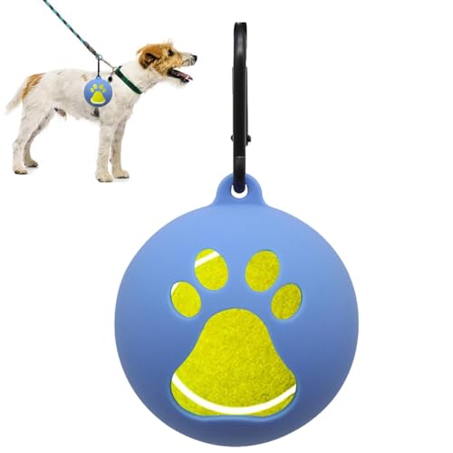 Fukamou Hundeballhalter, Silikon-Tennisballhalter, Handfreie Hundeleinenbefestigung, Tragbares Haustierspielzeug Für Hunde, Welpen, Outdoor von Fukamou