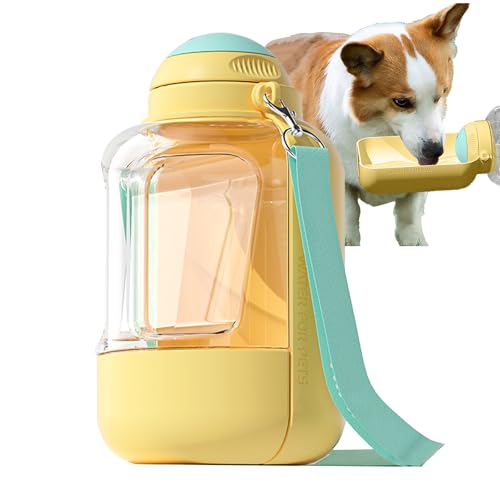 Fukamou Hundewasserflasche Tragbar, Wasserflasche Für Hunde, Auslaufsichere Hundewasserflasche In Lebensmittelqualität Mit Großem- Fassungsvermögen, Multifunktionale Innovative Tragbare Trinkflasche, von Fukamou