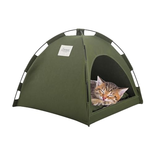 Fukamou Hundezelt Höhle - Faltbares Überdachtes Katzenbett - Katzenhöhlenbett, Katzenhaus, Katzenzelt Mit Halbgeschlossenen -Kätzchenbetten, Katzenhütte, Hund, Kaninchenbett Fukamou Hundezelt Höhle - Faltbares Überdachtes Katzenbett - Katzenhöhlenbett, Katzenhaus, Katzenzelt Mit Halbgeschlossenen -Kätzchenbetten, Katzenhütte, Hund, Kaninchenbett von Fukamou