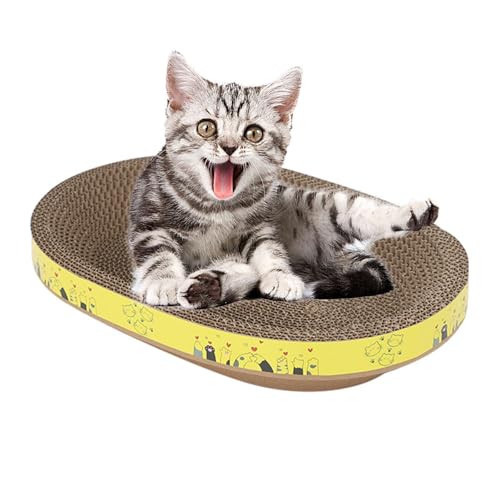 Fukamou Katzenkratzbrett Aus Pappe, Katzenkratzbrett - Wellschalenförmiges Kratzpad Für Hauskatzen,Mehrzweck-Spielspielzeug, Schützt- Wände, Sofa, Bett, Teppich Und Möbel Fukamou Katzenkratzbrett Aus Pappe, Katzenkratzbrett - Wellschalenförmiges Kratzpad Für Hauskatzen,Mehrzweck-Spielspielzeug, Schützt- Wände, Sofa, Bett, Teppich Und Möbel von Fukamou