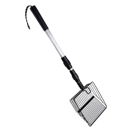 Fukamou Katzenstreu Scooper, Pooper Scooper Langgriff - Abnehmbare Siebenkothuhnschaufel,Kein Biegung Back Metal Müllschöpfer Für -Hundehühner von Fukamou