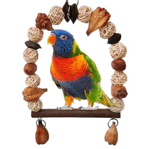 Fukamou Kauspielzeug Papagei - Schaukel-Vogelkäfig-Spielzeug Für Große Vögel - Natürliches Vogelstangen-Kauvogelspielzeug, Geeignet Für- Kleine Und Mittelgroße Aras, Afrikanische Graupapageien Fukamou Kauspielzeug Papagei - Schaukel-Vogelkäfig-Spielzeug Für Große Vögel - Natürliches Vogelstangen-Kauvogelspielzeug, Geeignet Für- Kleine Und Mittelgroße Aras, Afrikanische Graupapageien von Fukamou