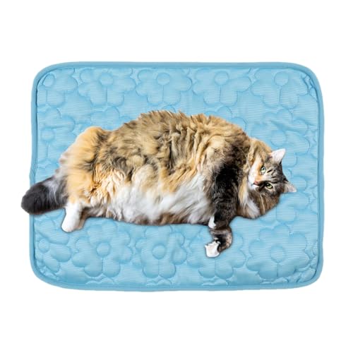 Fukamou Kühlmatte für Haustiere, Kühlmatte für Katzen,Faltbare, kühlende Haustiermatte aus Eisstoff für den Sommer - Matte für den Innen- und Außenbereich, kein Einfrieren erforderlich, für kleine, Fukamou Kühlmatte für Haustiere, Kühlmatte für Katzen,Faltbare, kühlende Haustiermatte aus Eisstoff für den Sommer - Matte für den Innen- und Außenbereich, kein Einfrieren erforderlich, für kleine, von Fukamou