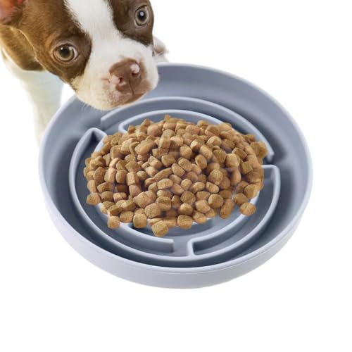 Fukamou Langsamer Hundefutter, Langsamer Schüsselfutter Für Hunde,Silicon Maze Dog Bowl Langsamer -Feeder - Saugnapfbasis, Anti-Choking-PET-Vorräte, Interaktives Spielzeug Für Große Bis Kleine von Fukamou