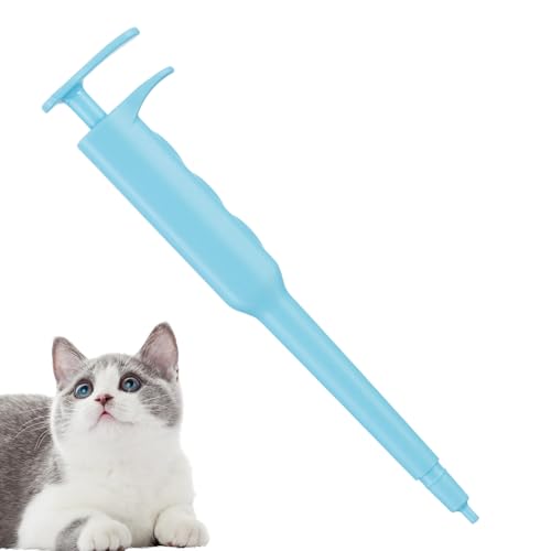 Fukamou Pillenschütze, Katzenpillenschütze,Katzenpille -Kolben Mit Silikonspritzen | Leichtes -Tablet -Fütterungsinstrument, Medikamentenstock, Haustiermedizin Feeder Für Hunde Kleine Tiere von Fukamou