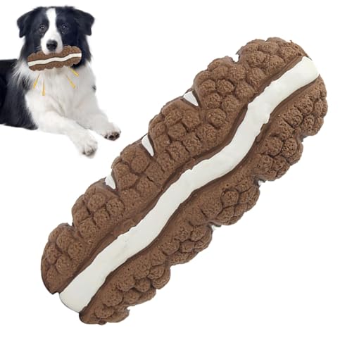 Fukamou Quietschendes Hundespielzeug,Quietschendes Hundespielzeug, Cremebrot-Kauspielzeug Für Hunde - Cremebrot-Gristris-Hundespielzeug Für Kleine, Mittlere Und Große Rassen, Interaktives von Fukamou