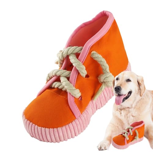 Fukamou Schuh-Hundespielzeug - Süßes Schuhförmiges Hundespielzeug Zum Kauen Und Zahnen | High-Top-Schuhspielzeug Mit -Schnürsenkel Und Quietschgeräusch, Lustiges Hundespielzeug Für Die Zahnpflege Fukamou Schuh-Hundespielzeug - Süßes Schuhförmiges Hundespielzeug Zum Kauen Und Zahnen | High-Top-Schuhspielzeug Mit -Schnürsenkel Und Quietschgeräusch, Lustiges Hundespielzeug Für Die Zahnpflege von Fukamou