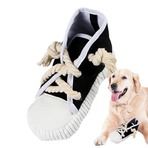 Fukamou Schuh-Hundespielzeug - Süßes Schuhförmiges Hundespielzeug Zum Kauen Und Zahnen | High-Top-Schuhspielzeug Mit -Schnürsenkel Und Quietschgeräusch, Lustiges Hundespielzeug Für Die Zahnpflege Fukamou Schuh-Hundespielzeug - Süßes Schuhförmiges Hundespielzeug Zum Kauen Und Zahnen | High-Top-Schuhspielzeug Mit -Schnürsenkel Und Quietschgeräusch, Lustiges Hundespielzeug Für Die Zahnpflege von Fukamou