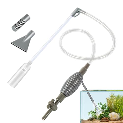 Fukamou Siphonpumpe, Kiessauger Für Aquarium, Vakuum-Reinigungspumpe Für Aquarien,Siphon-Staubsauger Für Aquarien, Wasserwechselwechsler Für Betta-Aquarien von Fukamou