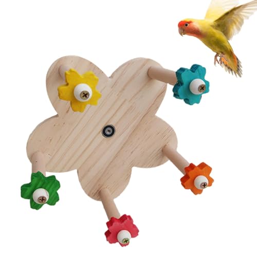 Fukamou Vogelsitzstangen, Käfigspielzeug - Rotierendes Sitzstangenspielzeug Aus Für Papageien | Vogelkäfigzubehör Für- Hühner, Hamster, Nymphensittiche, Sittiche, Papageien, Rennmäuse von Fukamou