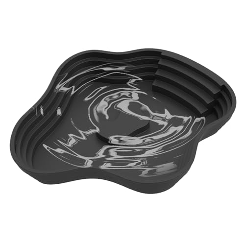 Fukamou Wasserschale Für Reptilienbehälter, Reptilienwasserschale-Schildkrötenfutterplatte,Multifunktionaler Aquariumschmuckfuttermittel Mit Leiter Für Gecko, Schlange, Schildkröte, Bärtiger Drache, von Fukamou