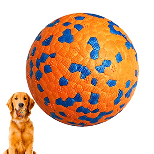 Hundeball Unzerstörbar, Langlebiges Naturkautschuk Hund Fußball, Interaktives Wasserspielzeug Für Kleine Und Mittelgroße Hunde, 7.62x7.62cm von Fukamou
