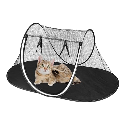 Katzennetzzelt, Katzenzelt Outdoor, Hundezaun Für Camping, Zusammenklappbares Kleines Haustierzelt, Katzen-Außenspielhaus, Outdoor-Zelt Für Indoor-Outdoor-Reisecamping Katzennetzzelt, Katzenzelt Outdoor, Hundezaun Für Camping, Zusammenklappbares Kleines Haustierzelt, Katzen-Außenspielhaus, Outdoor-Zelt Für Indoor-Outdoor-Reisecamping von Fukamou