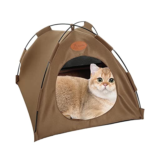 Tipi Zelt Für Haustiere Hundezelt Katzenzelt Haustierzelte Häuser Wegklappen Tierbett Katzenbett Für Hund Katzen Und Haustier von Fukamou